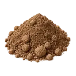 A mound of brown fill dirt with small stones.